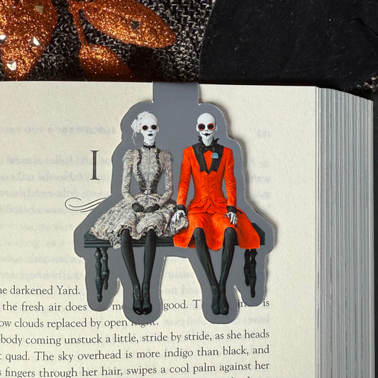Zephyrine & Thorne Halloween Creepy Couple Magnetic Bookmark