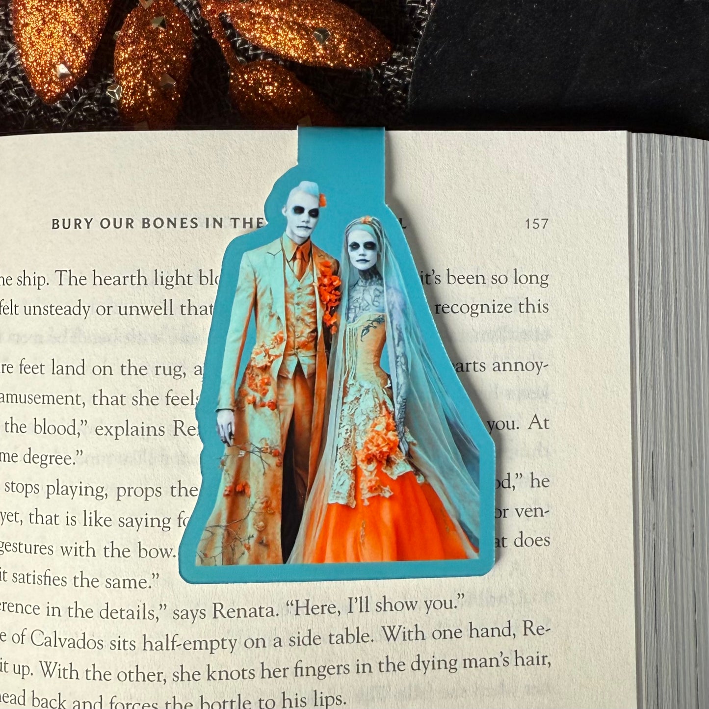 Ligeia & Magnus Halloween Creepy Couple Magnetic Bookmark