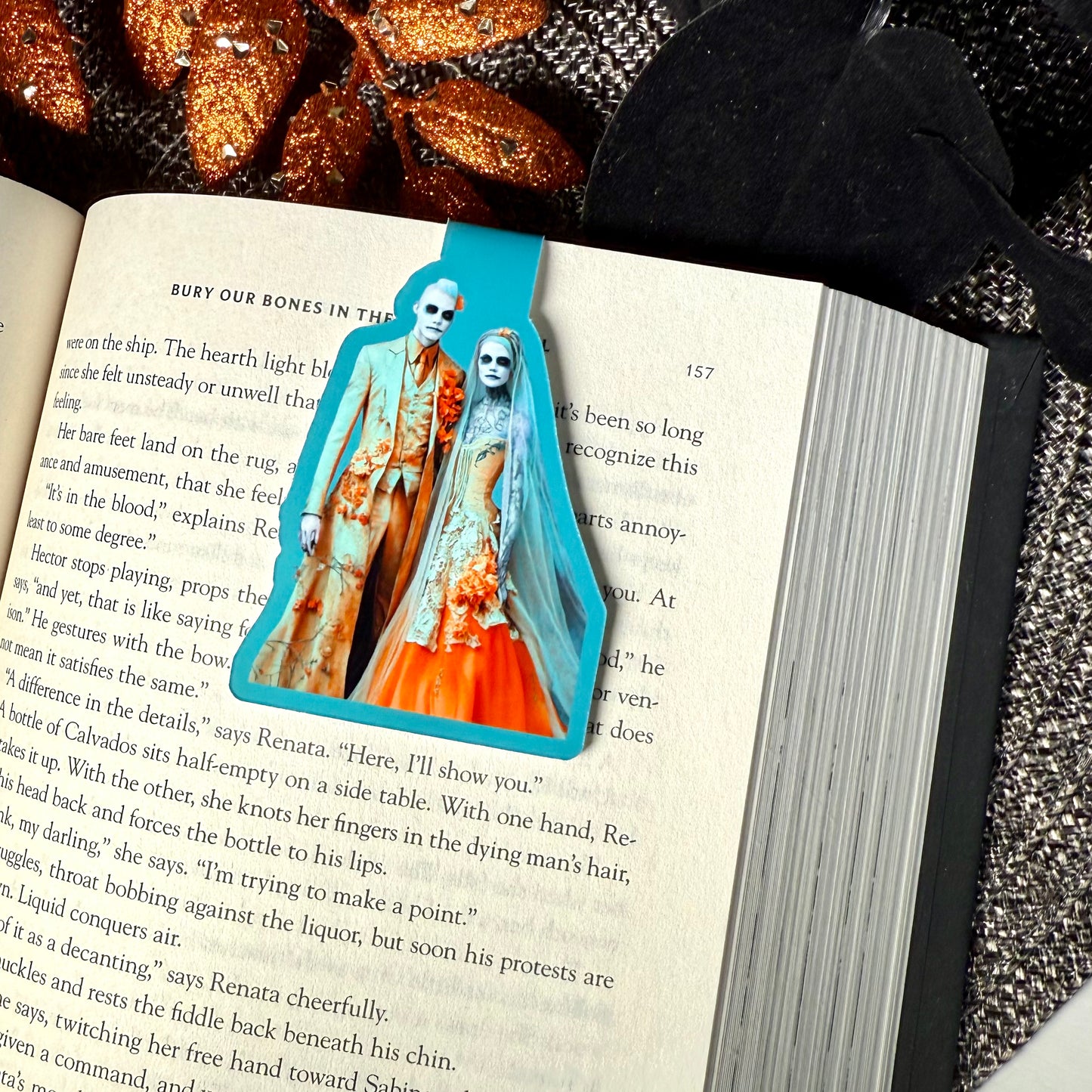 Ligeia & Magnus Halloween Creepy Couple Magnetic Bookmark