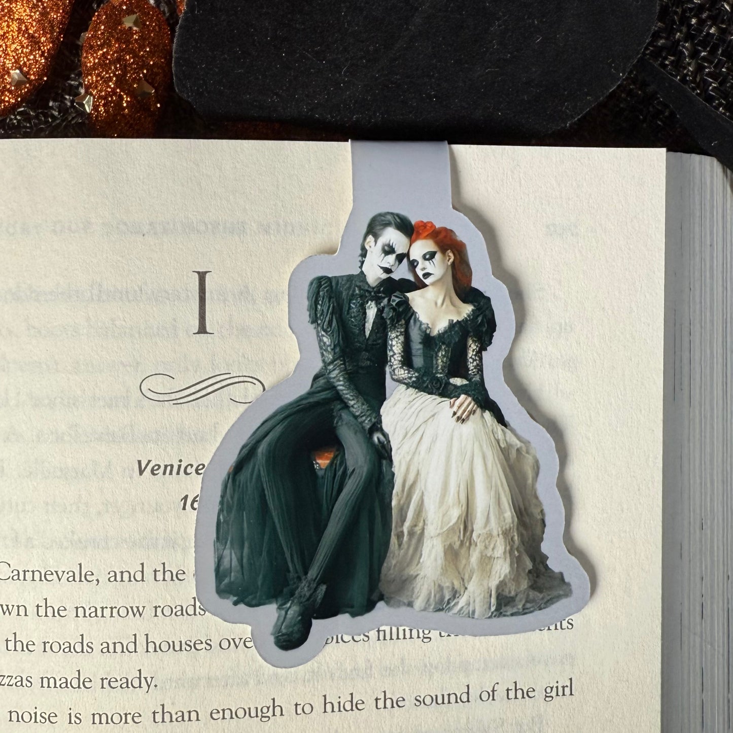 Rowena & Ambrose Halloween Creepy Couple Magnetic Bookmark