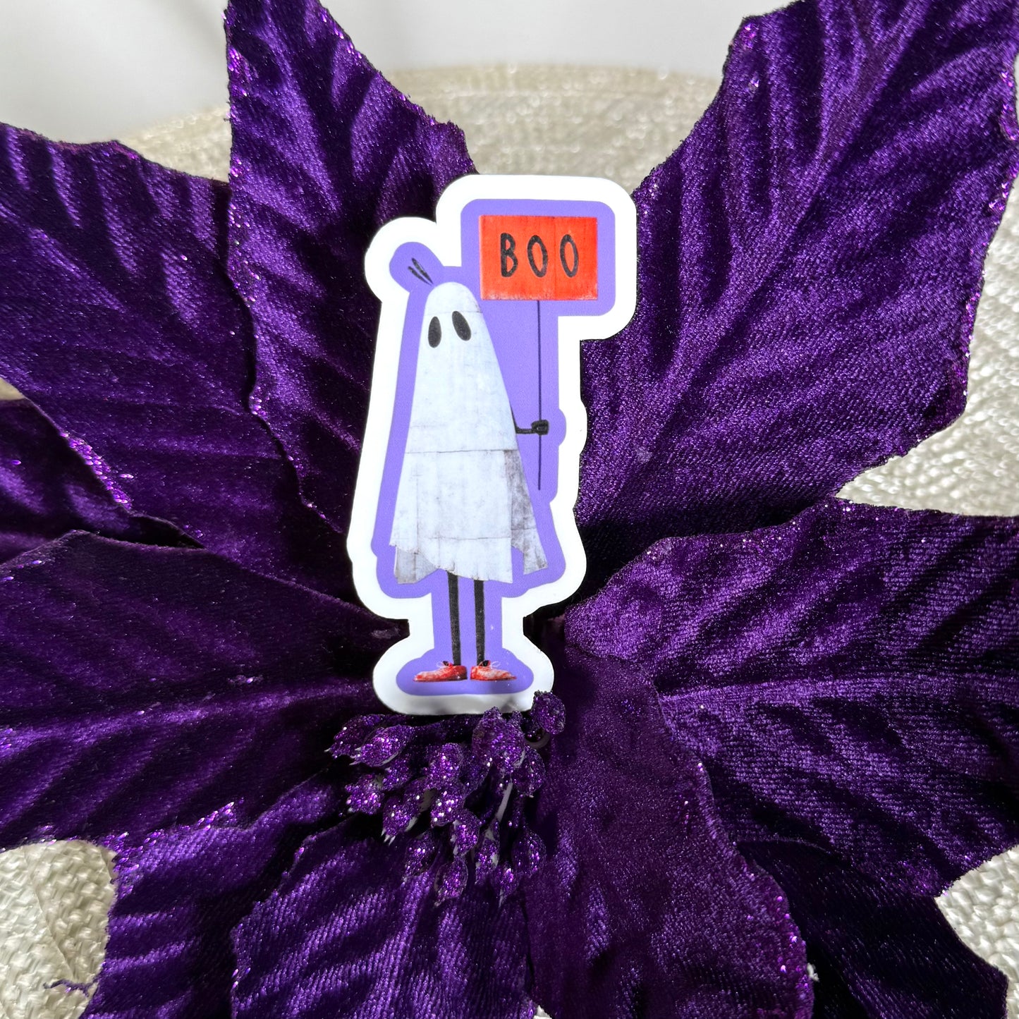 George the Ghost, 3" Cute Halloween Ghost Vinyl Sticker